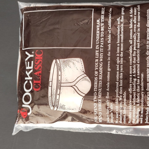 Vintage 1987 Jockey Classic White Briefs Mens Sz 34 Made In USA 3 Pack  NOS - Picture 4 of 9